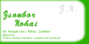 zsombor mohai business card